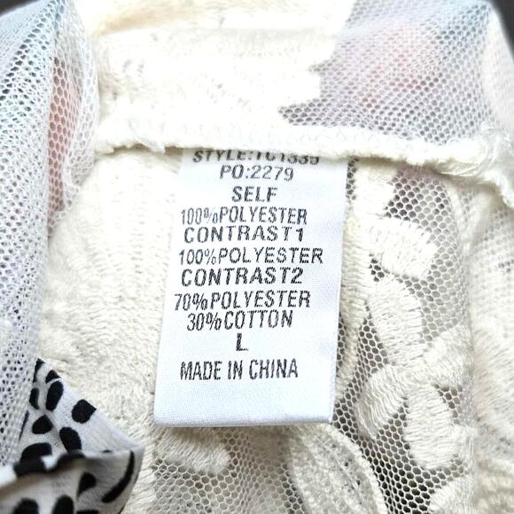 Gigio by Umgee Chiffon Floral Print Kimono Duster Cardigan Size L NWT Tassels - Picture 4 of 4